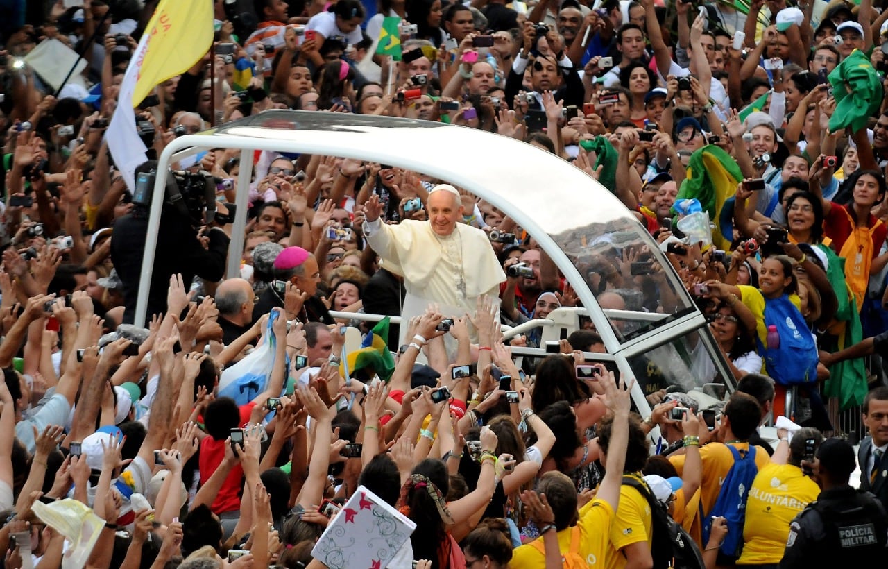 El Papa en Río de Janeiro durante su visita de 2013.