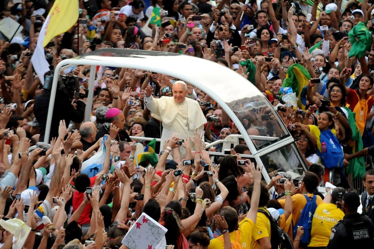 El Papa en Río de Janeiro durante su visita de 2013.