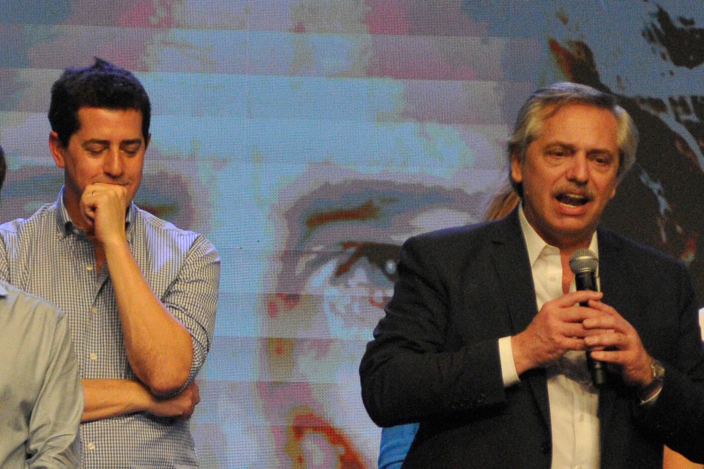 Wado de Pedro y Alberto Fernández.