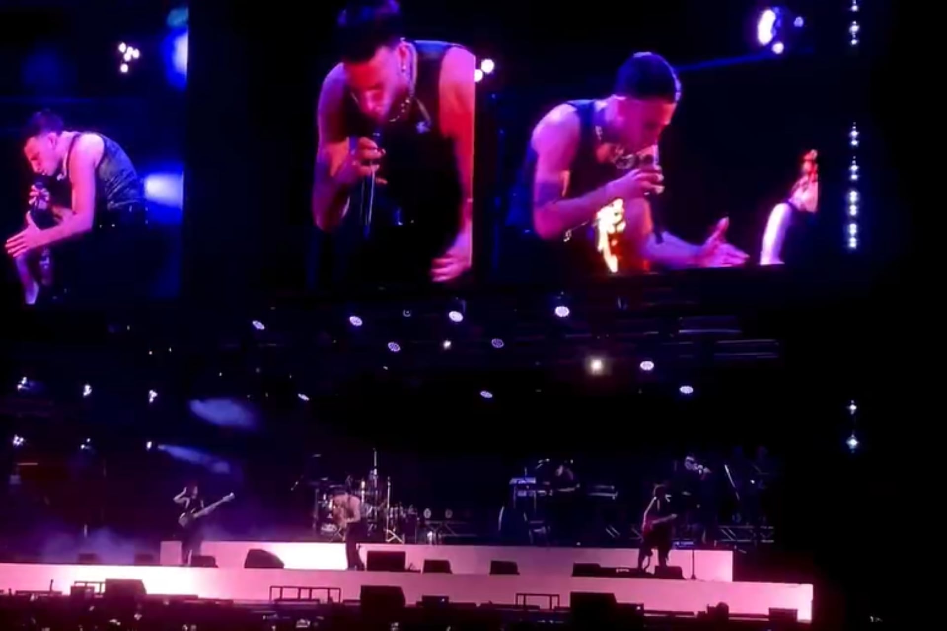 Momento del "free style" en Morón, cuando Wos hizo referencia al libertario. Imagen: captura de video
