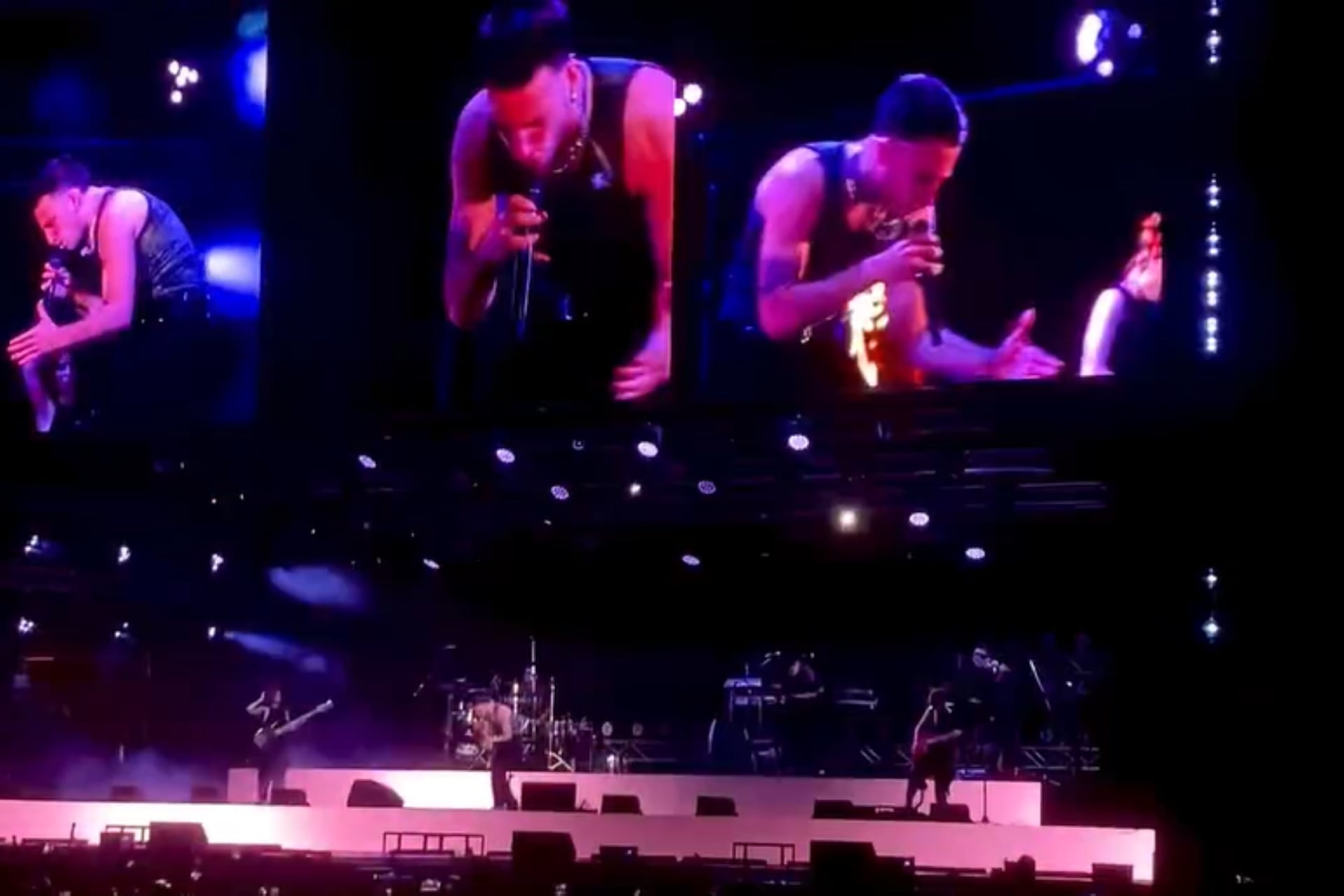 Momento del "free style" en Morón, cuando Wos hizo referencia al libertario. Imagen: captura de video