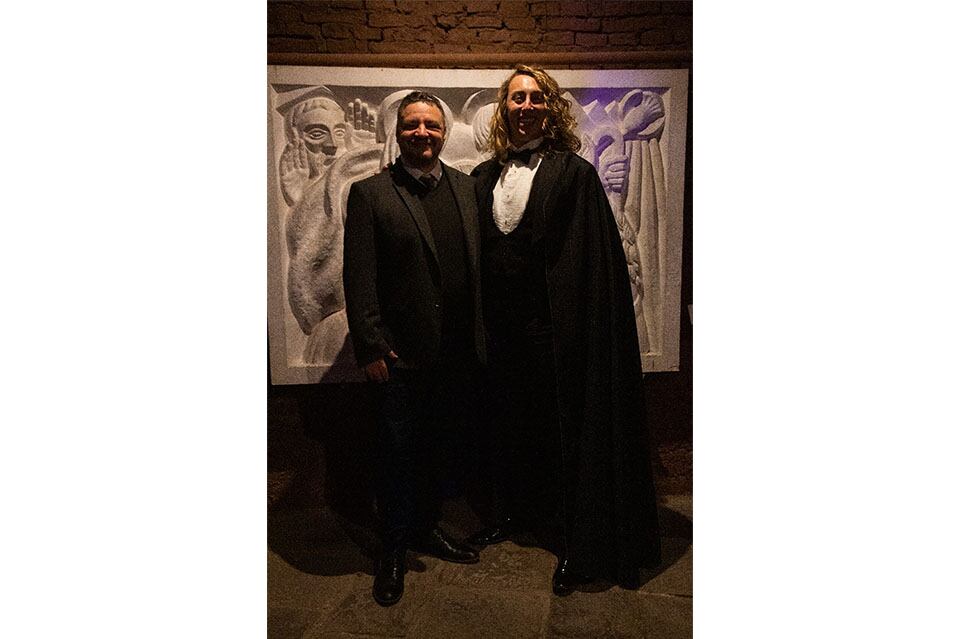 Horacio Castillo y Martín Maisiello, director y cantante de la obra, respectivamente.