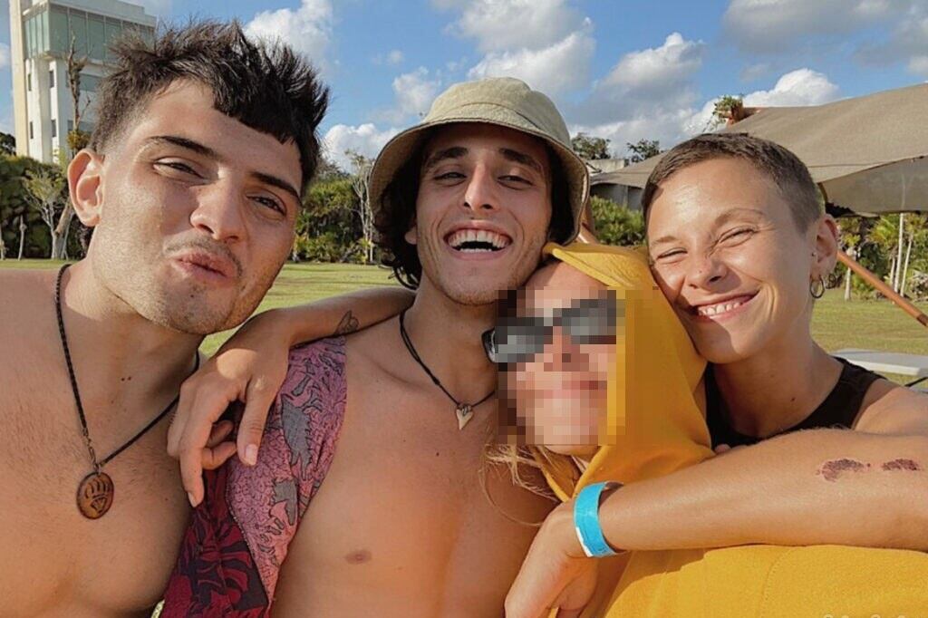 Benjamín Gamond, Santiago Lastra y Macarena Elía González, los tres jóvenes argentinos atacados a machetazos por la espalda en México. (Foto: @benjagamond)