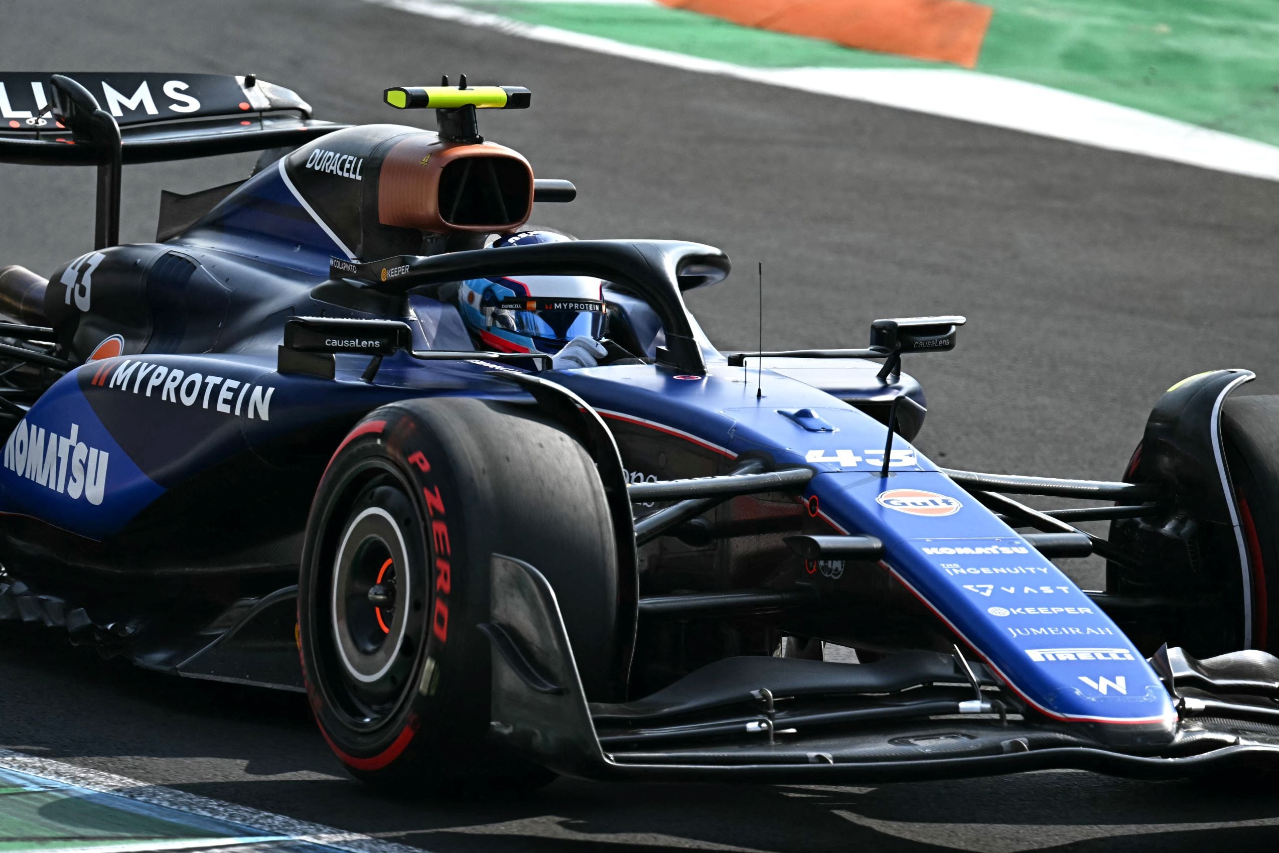 Colapinto, durante la qualy a bordo de su Williams Racing