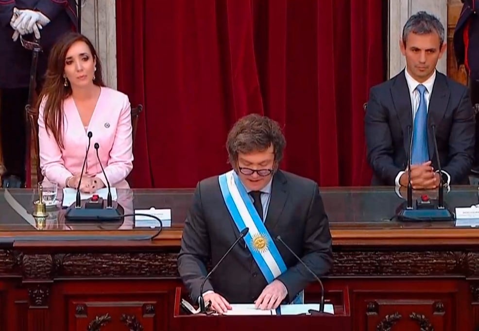  Javier Milei en la apertura de las sesiones ordinarias del Congreso.