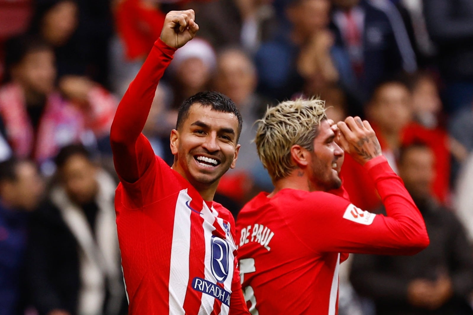 Angel Correa y De Paul celebran el triunfo