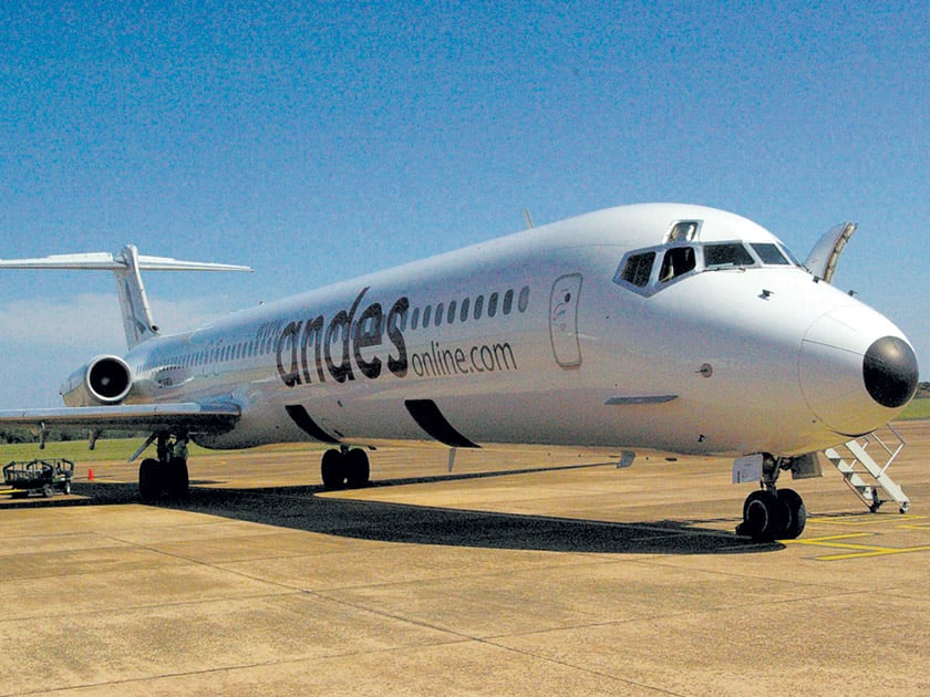Andes, una de las empresas que se quedaron con la rutas aéreas que concedió el Gobierno.