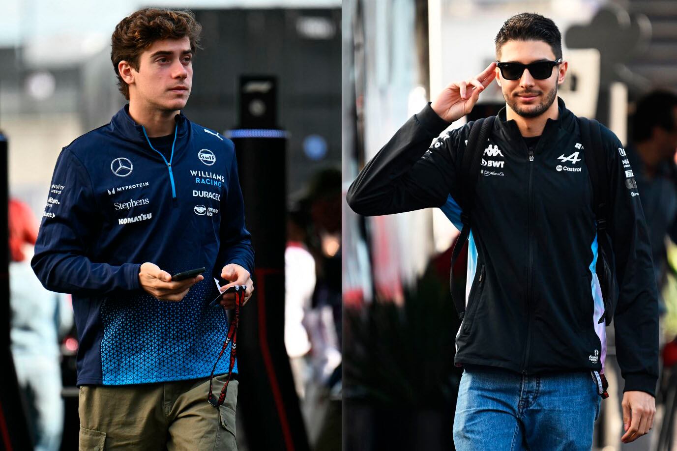 Franco Colapinto y Esteban Ocon.