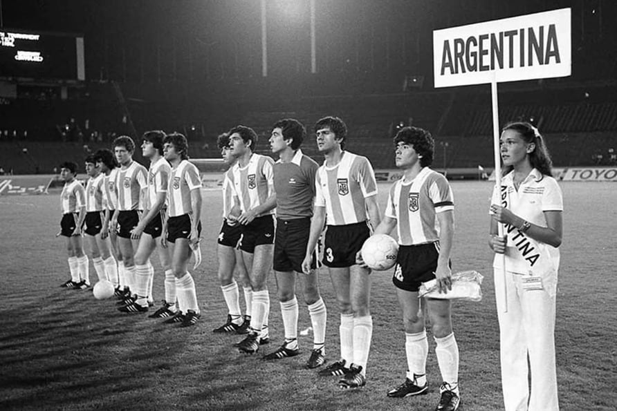 El seleccionado juvenil en Tokio '79.