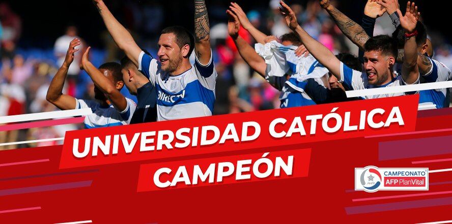 Con esta foto, la ANFP confirmó a la Católica como nuevo campeón de Chile