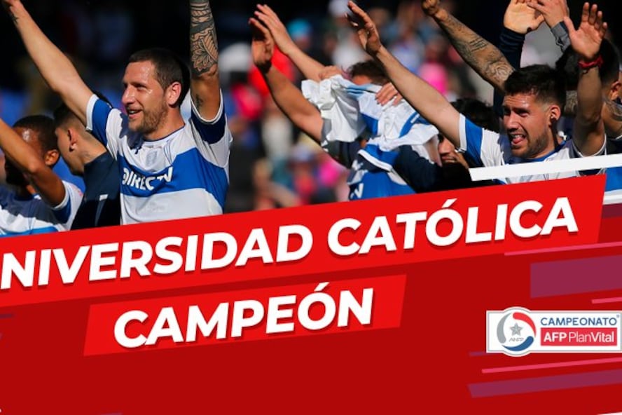 Con esta foto, la ANFP confirmó a la Católica como nuevo campeón de Chile