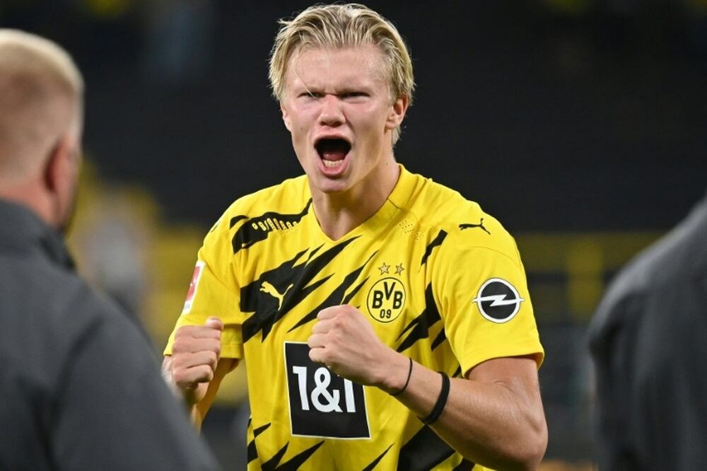 Erling Haaland, el goleador del momento en el fútbol europeo.