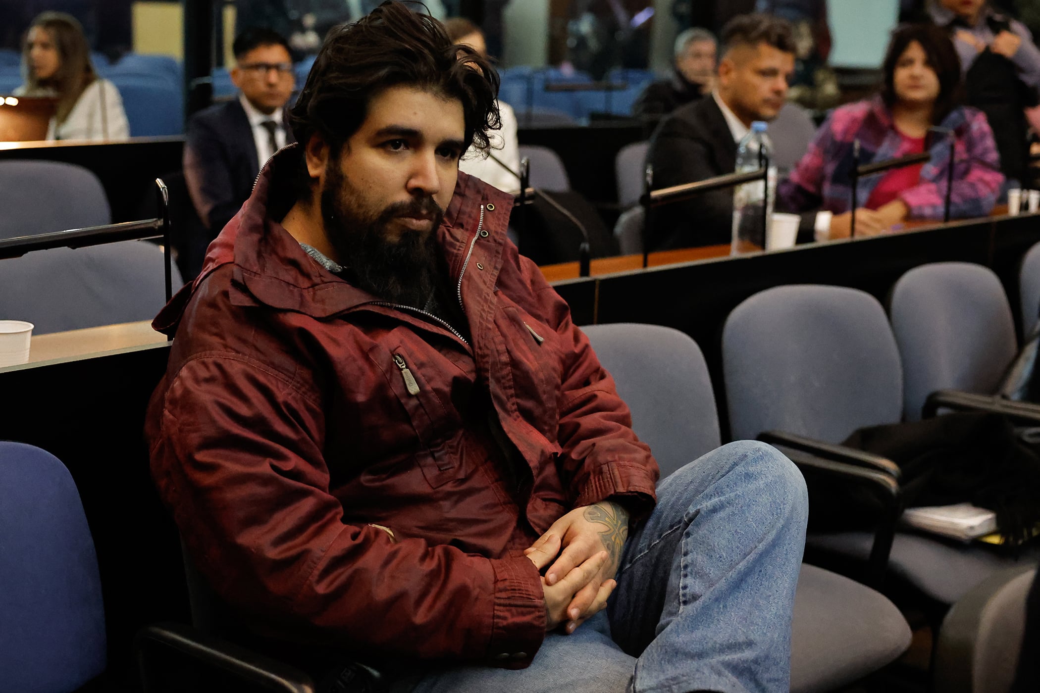 Sabag Montiel, durante las audiencias en las que es juzgado por atentar contra la vida de CFK. 