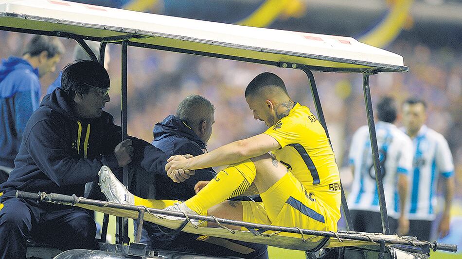 Benedetto pegó un grito fuerte cuando se lesionó.