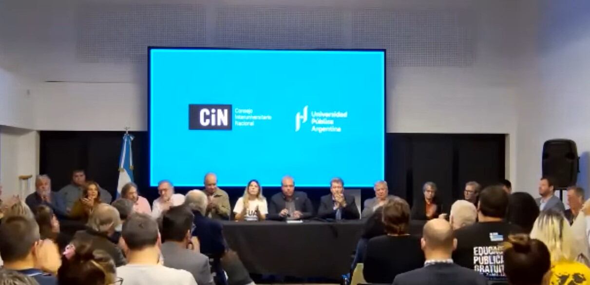El Consejo Interuniversitario Nacional (CIN) ratificó la convocatoria a la marcha en defensa de la universidad pública.(Captura de video)