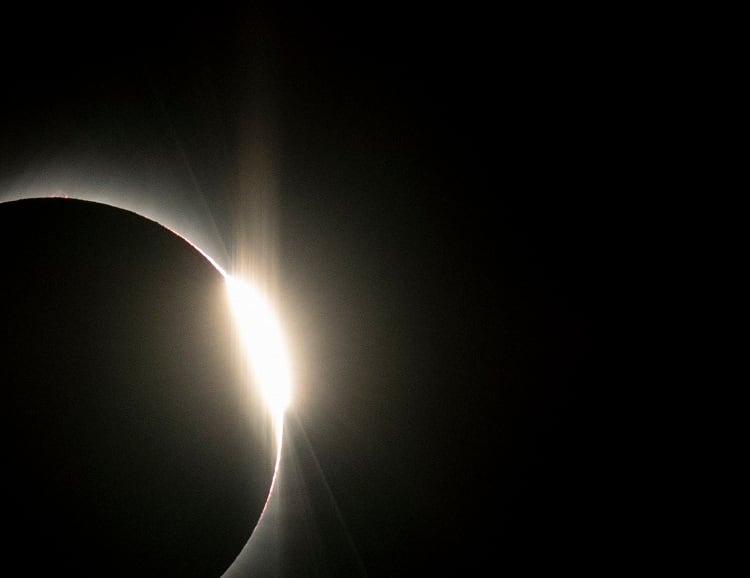 El eclipse solar que pasó por Chile en julio de 2019. 