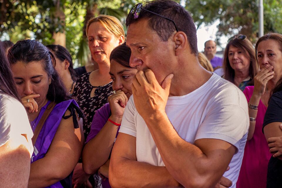 Javier S. participó de los reclamos de justicia por el femicidio que cometió.