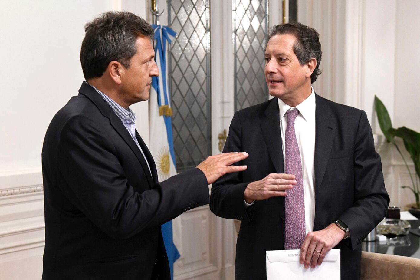 Sergio Massa y Miguel Angel Pesce, el titular del Banco Central.