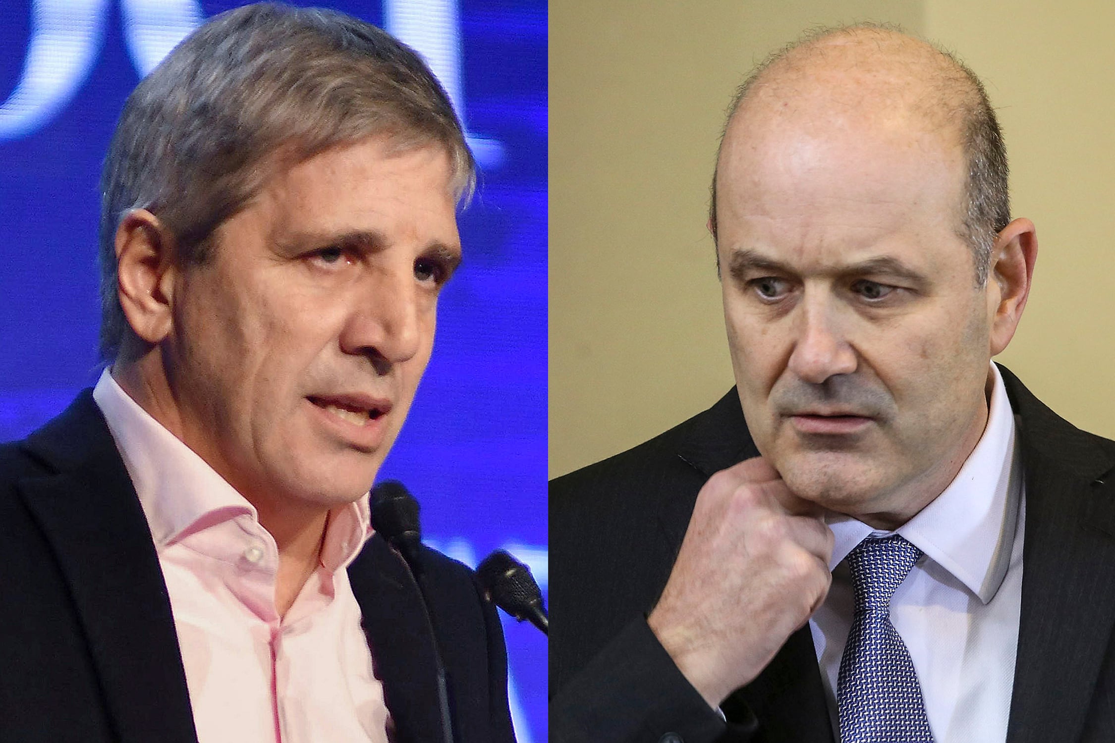 Ministros Luis Caputo y Federico Sturzenegger, otra vez enfrentados.
