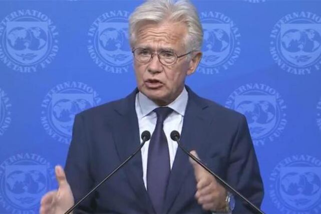 El vocero del Fondo Monetario, Gerry Rice.