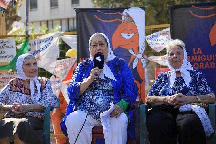 Bonafini, en una actividad de la Asociación Madres de Plaza de Mayo.