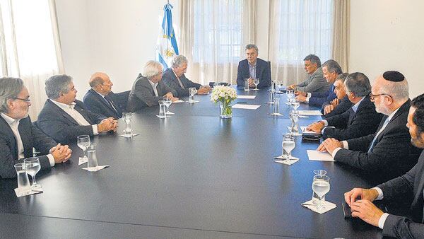 Mauricio Macri recibió a los empresarios en la residencia de Olivos.