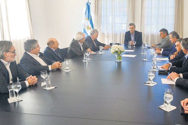 Mauricio Macri recibió a los empresarios en la residencia de Olivos.