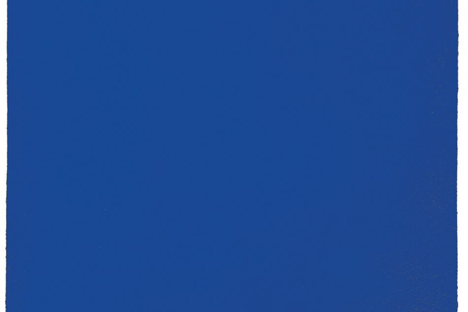 Monocromo azul sin título, 1961. Pigmento puro y resina sintética.