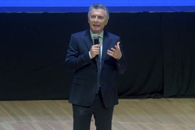 Macri, durante la reunión de gabinete ampliado en el CCK.