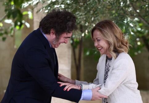 Giorgia Meloni, como líder de la ultraderechista manifestó abiertamente su apoyo a las políticas económicas de Javier Milei. 