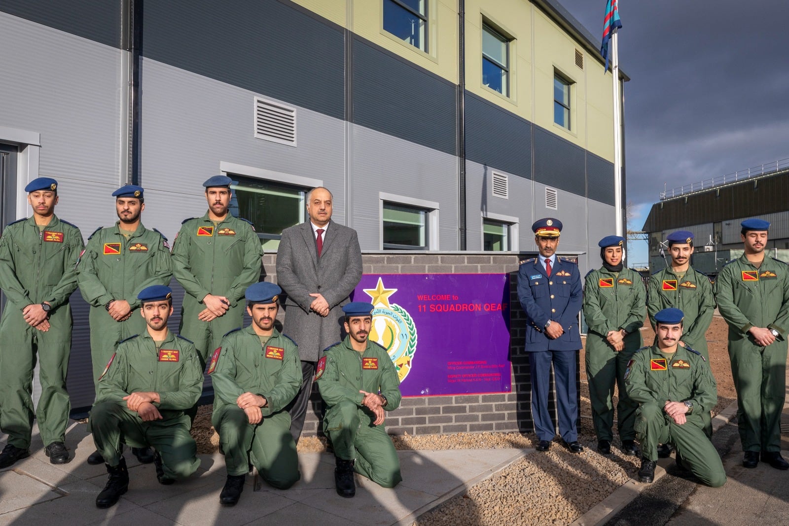 Personal militar qatarí en su base militar en Yorkshire, Inglaterra.