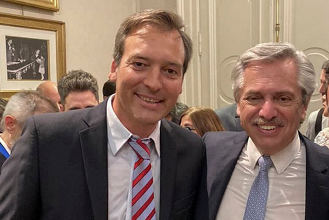 El nuevo ministro Martín Soria junto al presidente Alberto Fernández.
