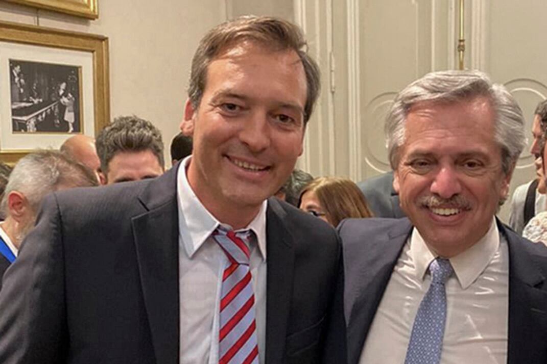 El nuevo ministro Martín Soria junto al presidente Alberto Fernández.