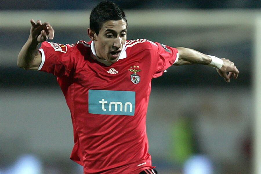 Di María jugó 121 partidos y anotó 15 goles con la camiseta del Benfica