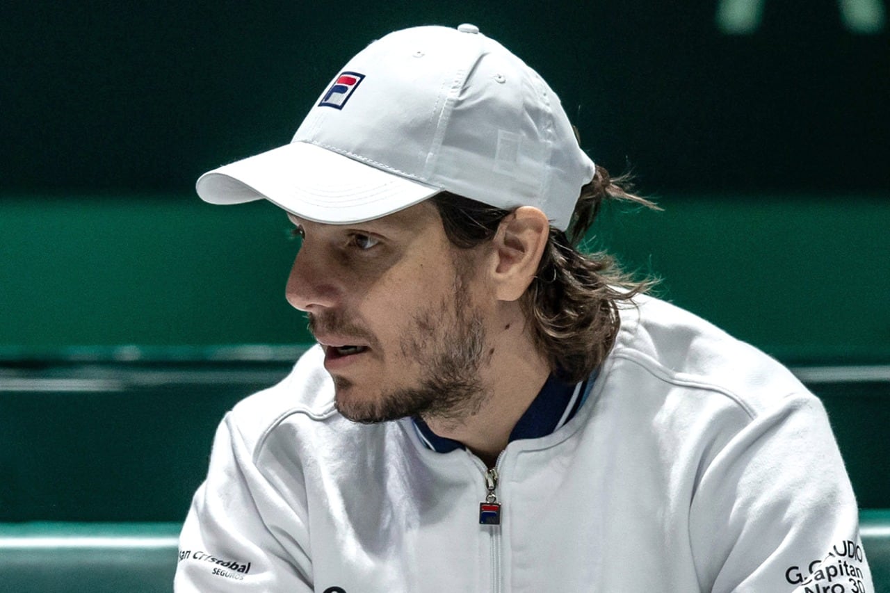 Gastón Gaudio, en un partido de Copa Davis 2019.