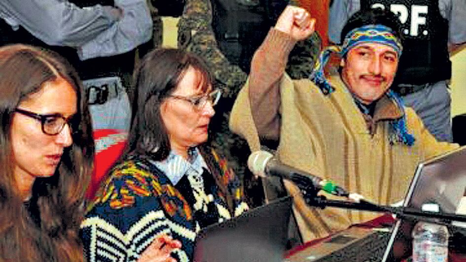 Jones Huala durante el juicio de extradición anulado en 2016.