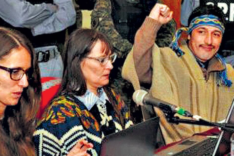 Jones Huala durante el juicio de extradición anulado en 2016.
