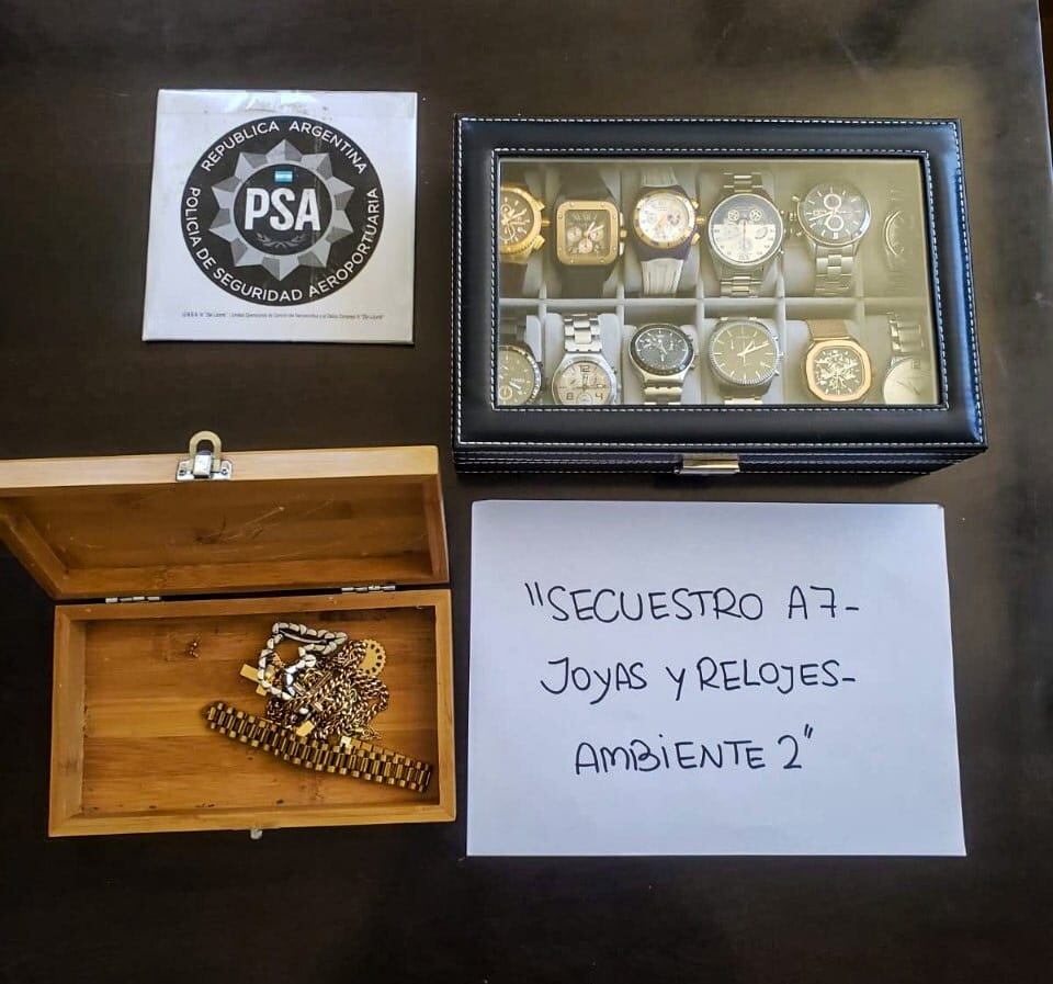 Parte de lo secuestrado ayer en el allamiento que hizo la PSA.