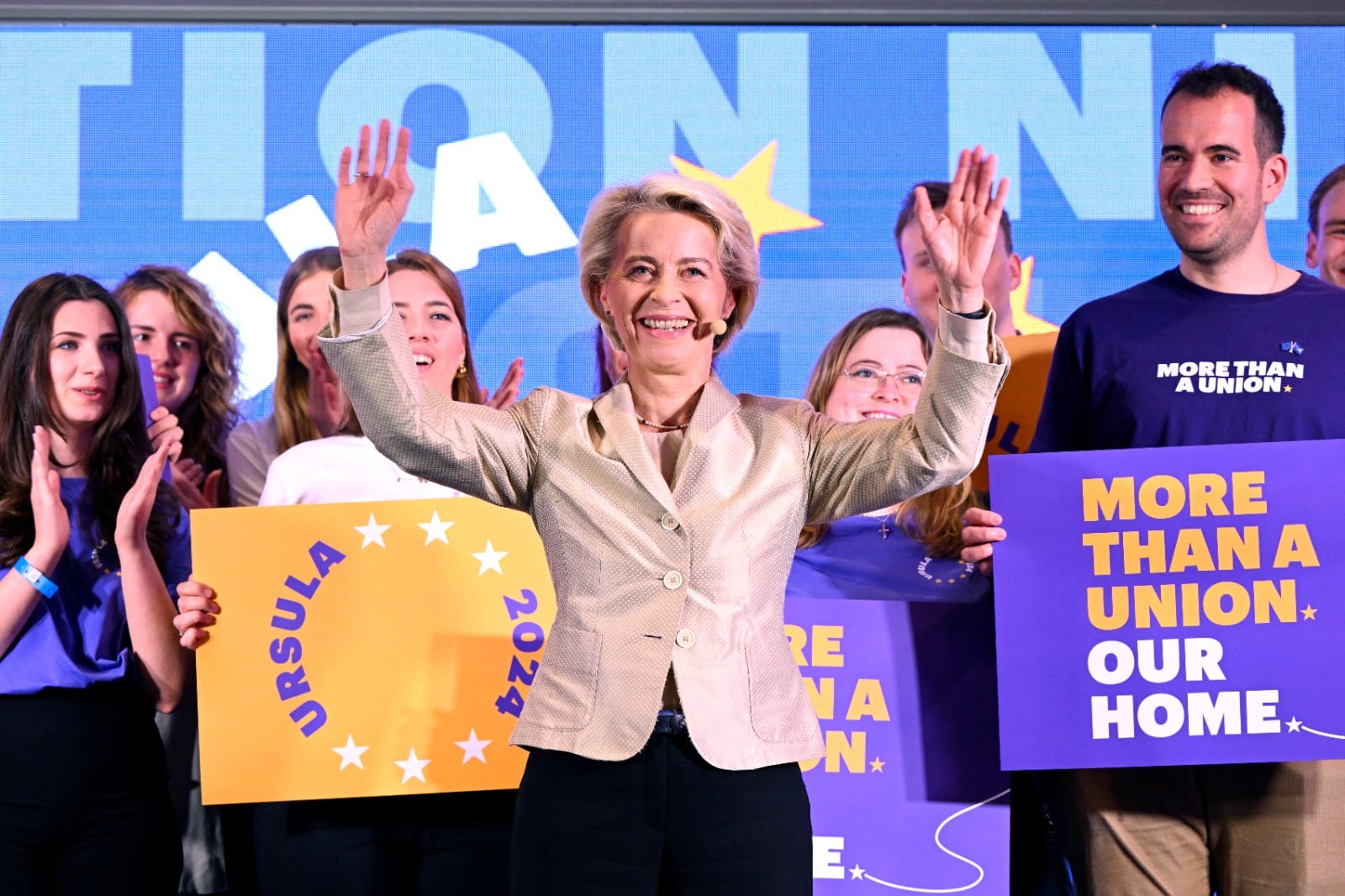 Ursula von der Leyen,  principal candidata de la CDU y actual titular de la Comisión Europea.