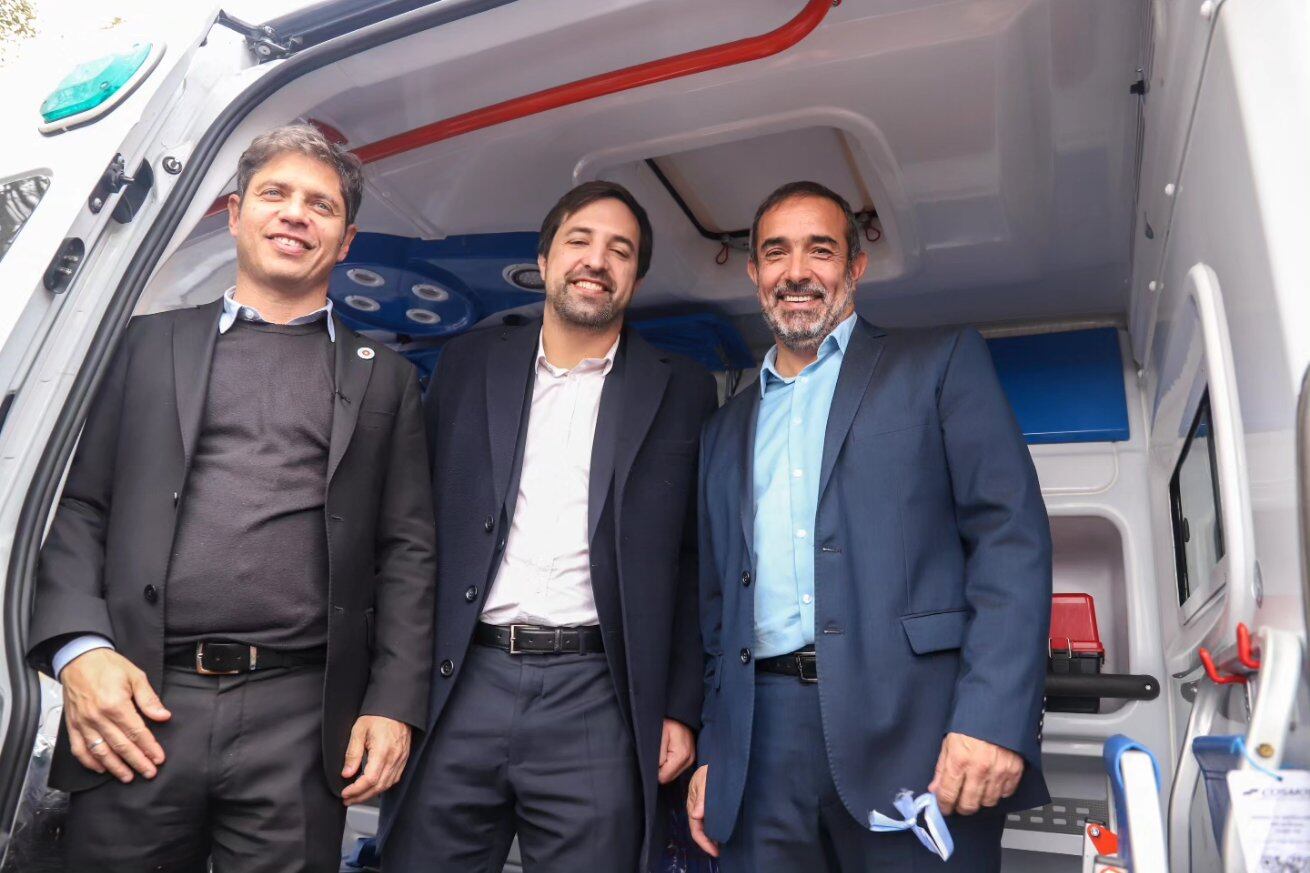 Axel Kicillof, Nicolás Kreplak y Facundo Castelli.