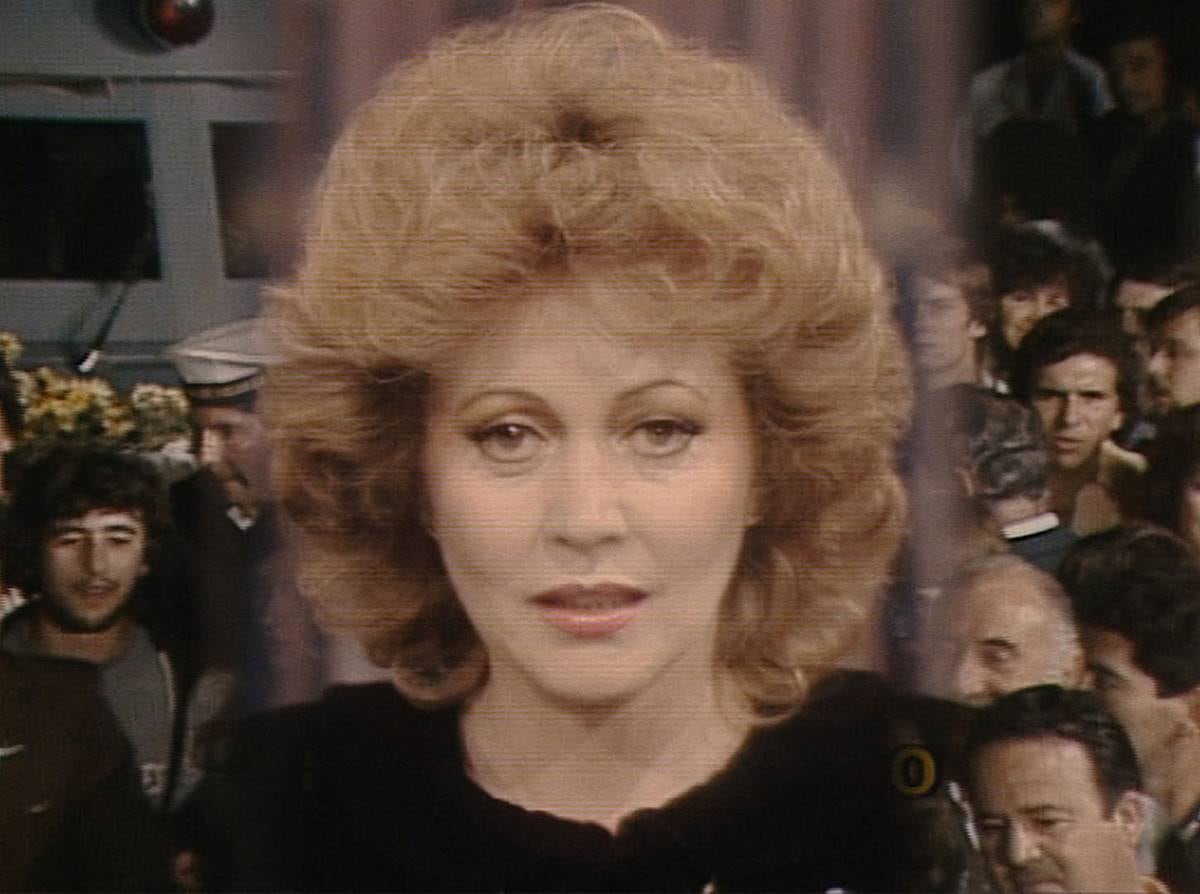 Pinky en la conducción del programa "Las 24 horas de Malvinas".