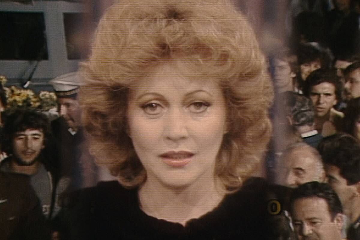 Pinky en la conducción del programa "Las 24 horas de Malvinas".