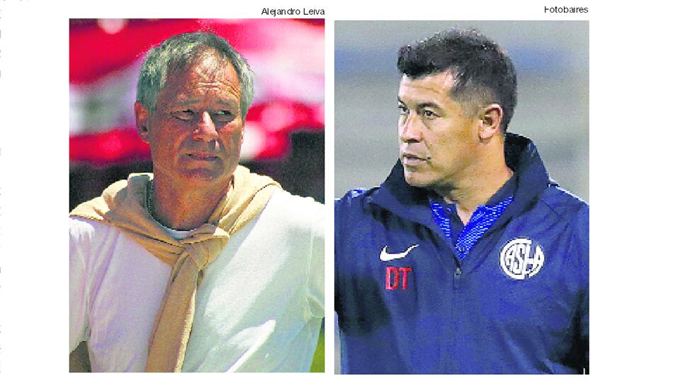 Holan, DT del Rojo. Almirón, DT de San Lorenzo.