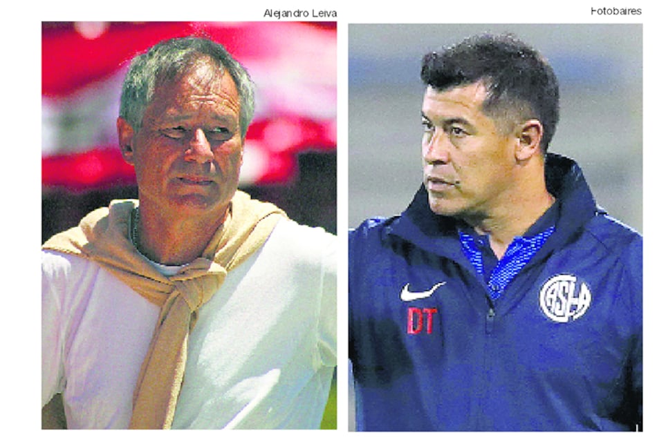 Holan, DT del Rojo. Almirón, DT de San Lorenzo.