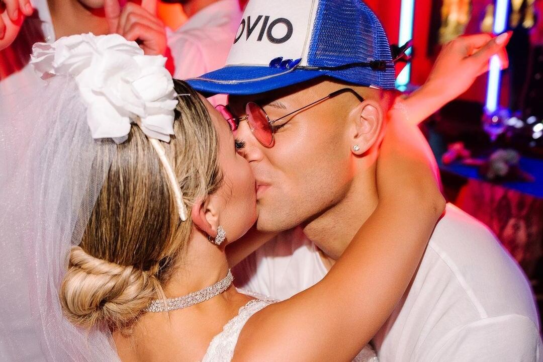 Lautaro y Agustina dieron el sí (Foto: Instagram @Lautaromartinez)