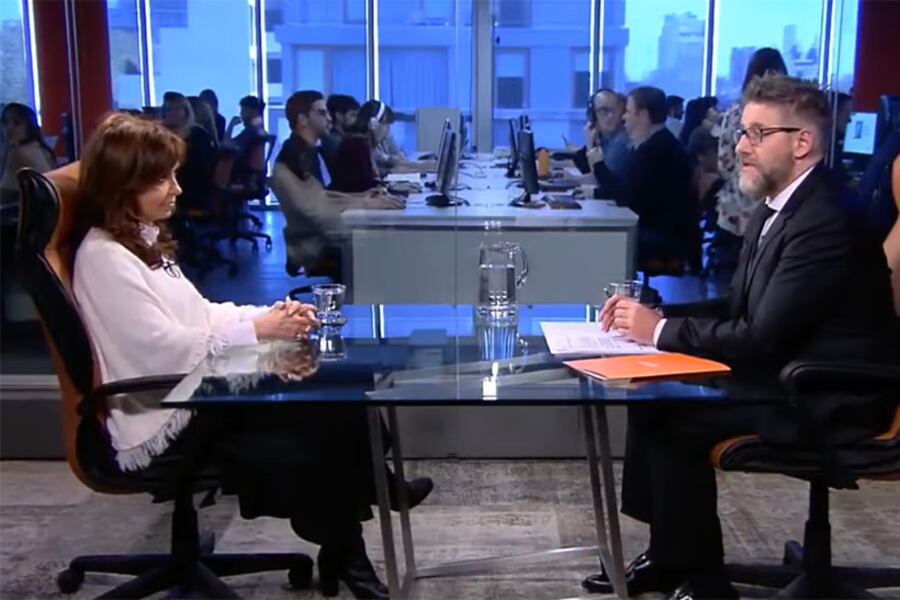 La entrevista de Novaresio a Cristina Kirchner durante la campaña de 2017.
