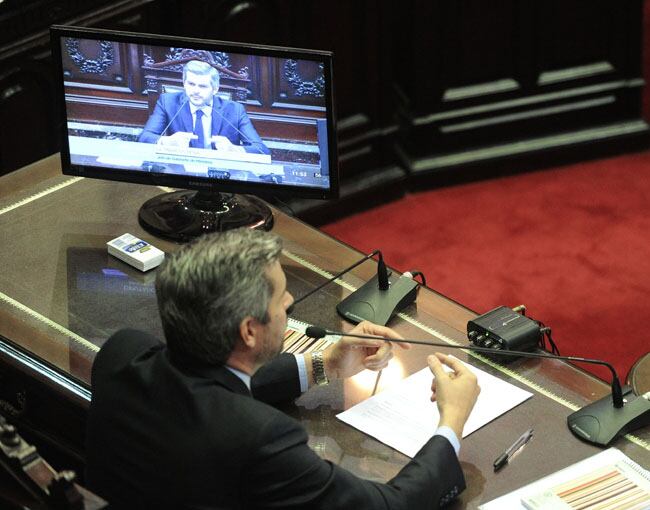 Marcos Peña,  en la Cámara de Diputados.