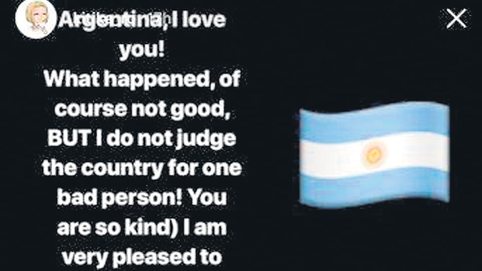 Caterina envió un texto en su cuenta de Instagram donde informó sobre su estado de ánimo.