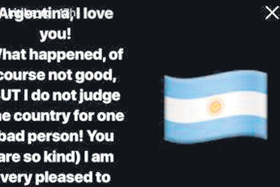 Caterina envió un texto en su cuenta de Instagram donde informó sobre su estado de ánimo.