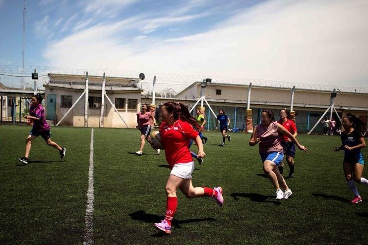 Las Espartanas en pleno juego.